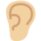 Ear - Medium Light emoji on Twitter